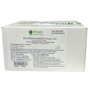 DICLOFENACO SODICO  75 MG  x  100 AMP