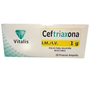 CEFTRIAXONA POLVO 1 gr 10 FCO AMP