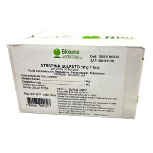 Atropina 1 Mg/Ml 1 Ml 100 Amp
